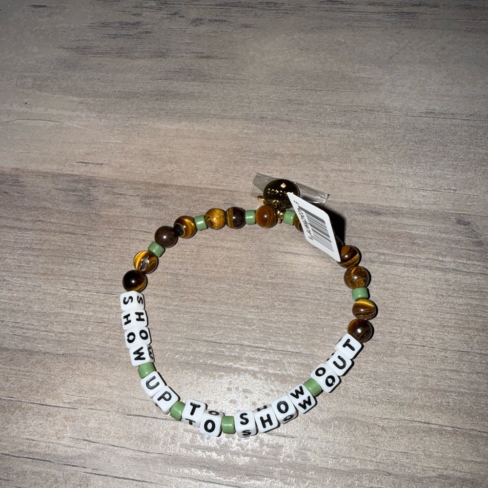Beaded Bracelet & Inspirational Message (Little Words Project x Peloton collab)